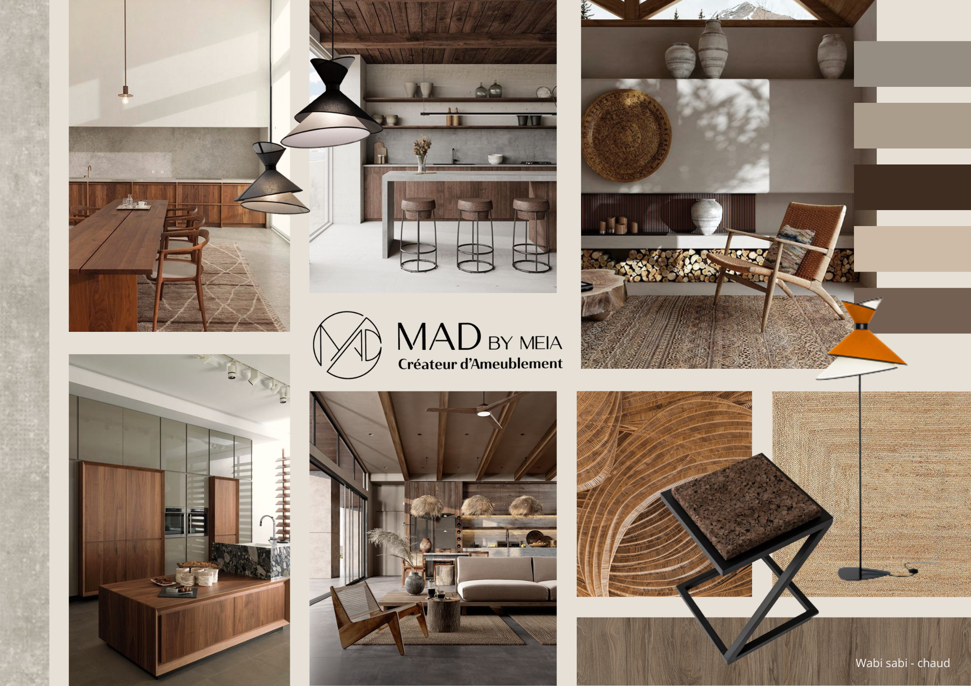 Planche d'ambiance style Wabi sabi par MAD by Meia