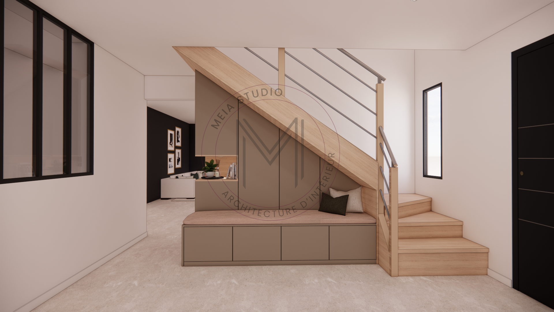 Meuble sous-escalier sur-mesure