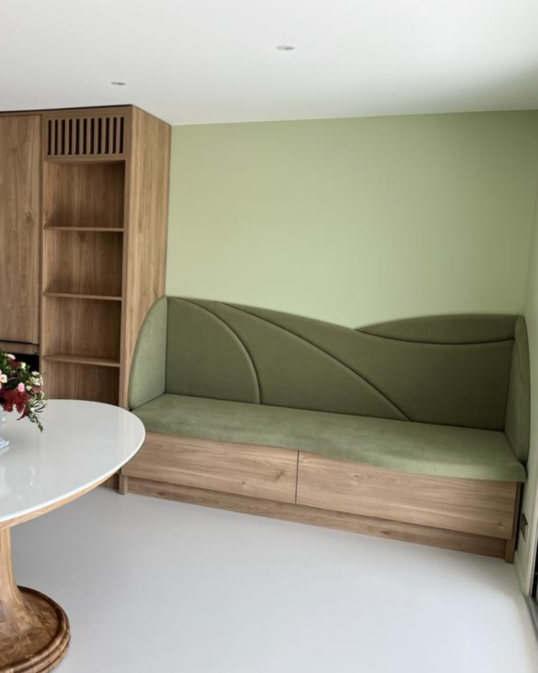 Banquette en tissu sur-mesure